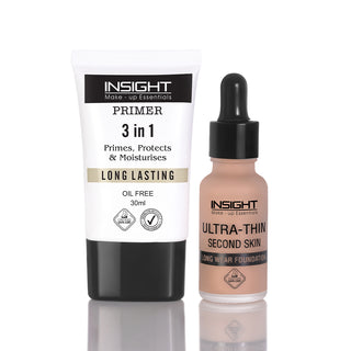 Primer + Ultra-Thin Second Skin Long Wear Foundation
