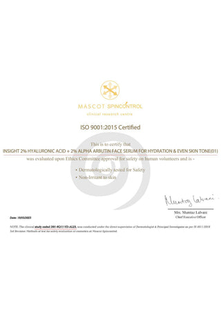 2% Hyaluronic Acid +  2% Alpha Arbutin Face Serum