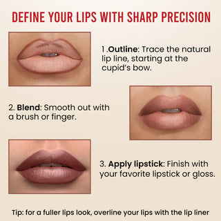Gloss UP set Of 2 + Color Rich Lip Liner Barely There + Cappuccino Crush + Ebony Brown