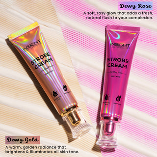 Strobe Cream Dewy Gold + Glow Pot Blush Pink Aura
