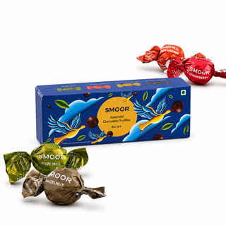 SMOOR Assorted Chocolate Truffles – Premium Box of 4 Gourmet Chocolates