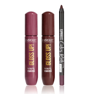 Gloss UP set Of 2 + Color Rich Lip Liner Barely There + Cappuccino Crush + Ebony Brown